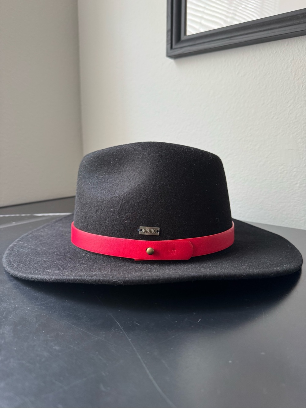 Bruno Capela Australia Wool Felt Fedora Hat Flat Wide Brim